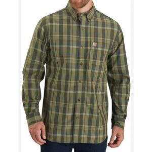 Carhartt  Shirt Workweaer Plaid Green Workwear Long-Sleeve 2XL